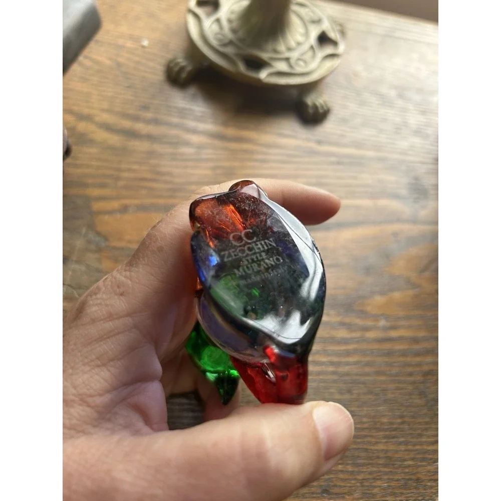 🐈⬛ C C Zecchin Multicolor Glass Cat Figurine Made in Murano Italy Color Block